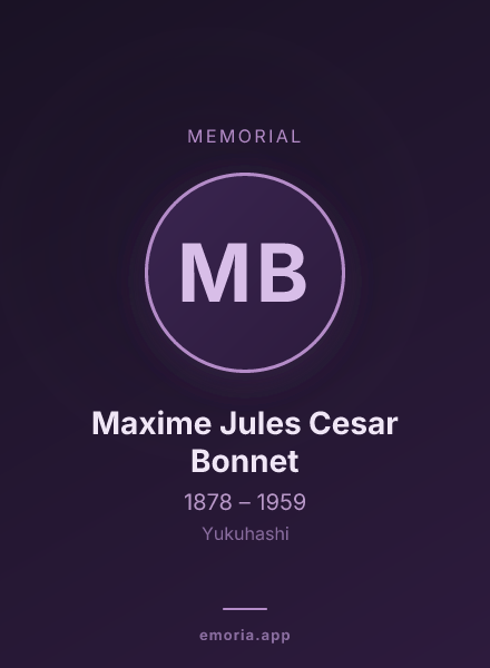 Memorial portrait of Maxime Jules Cesar Bonnet
