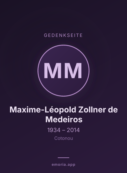 Gedenkportrait von Maxime-Léopold Zollner de Medeiros