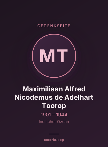 Gedenkportrait von Maximiliaan Alfred Nicodemus de Adelhart Toorop