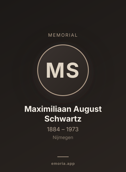 Memorial portrait of Maximiliaan August Schwartz