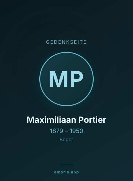Gedenkportrait von Maximiliaan Portier