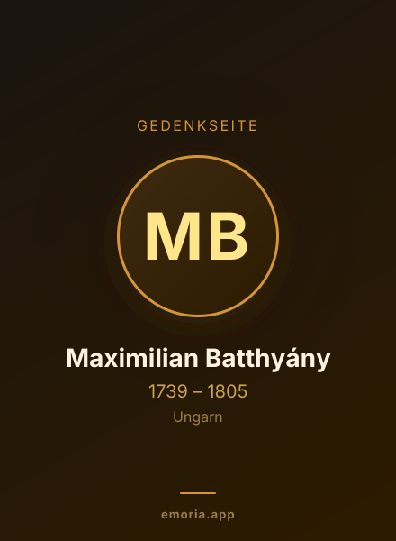Gedenkportrait von Maximilian Batthyány