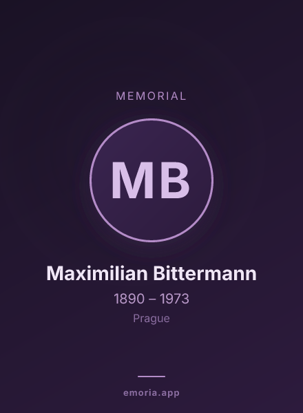 Memorial portrait of Maximilian Bittermann