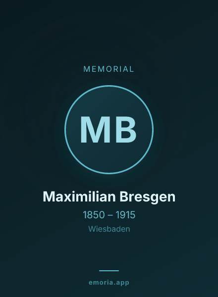 Memorial portrait of Maximilian Bresgen