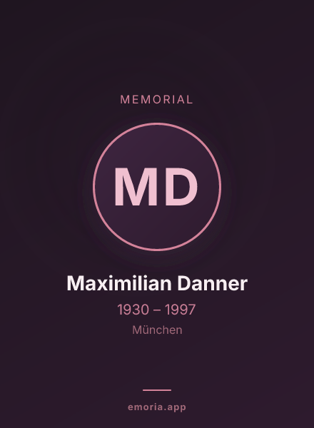 Memorial portrait of Maximilian Danner