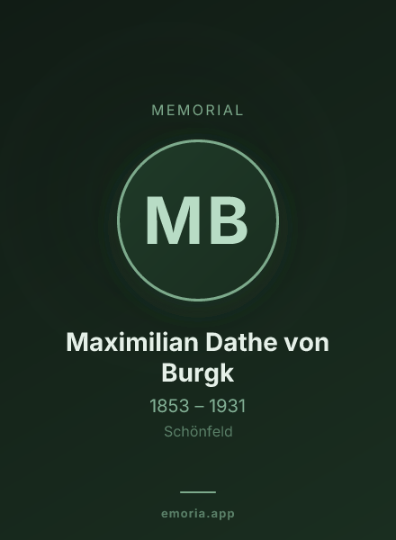 Memorial portrait of Maximilian Dathe von Burgk