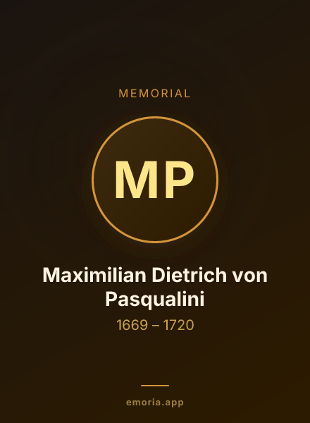 Memorial portrait of Maximilian Dietrich von Pasqualini