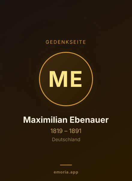 Gedenkportrait von Maximilian Ebenauer
