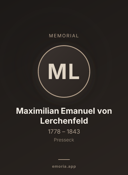 Memorial portrait of Maximilian Emanuel von Lerchenfeld