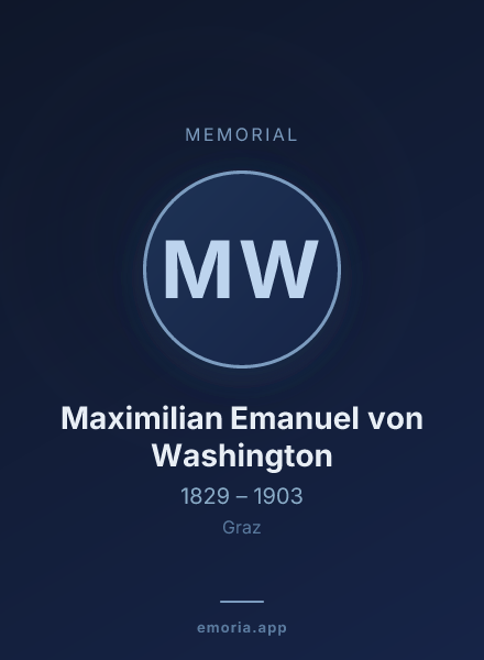 Memorial portrait of Maximilian Emanuel von Washington