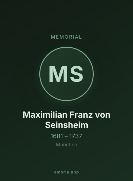 Memorial portrait of Maximilian Franz von Seinsheim