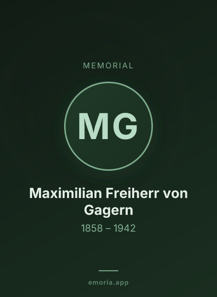 Memorial portrait of Maximilian Freiherr von Gagern