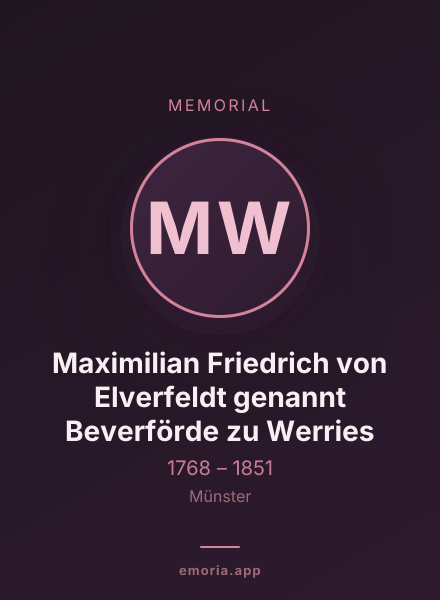 Memorial portrait of Maximilian Friedrich von Elverfeldt genannt Beverförde zu Werries