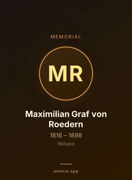 Memorial portrait of Maximilian Graf von Roedern