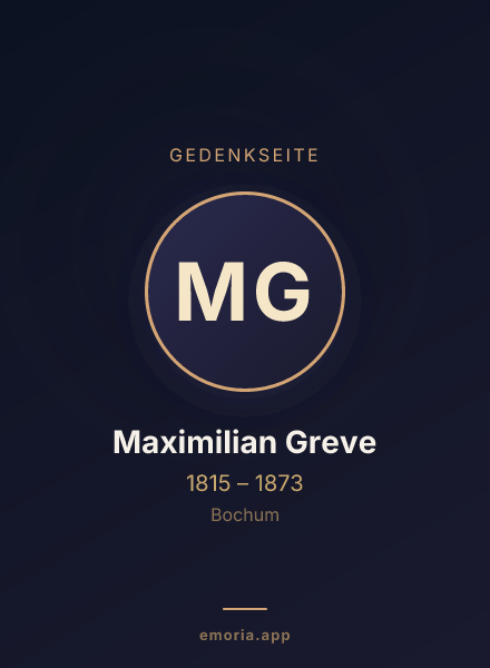 Gedenkportrait von Maximilian Greve