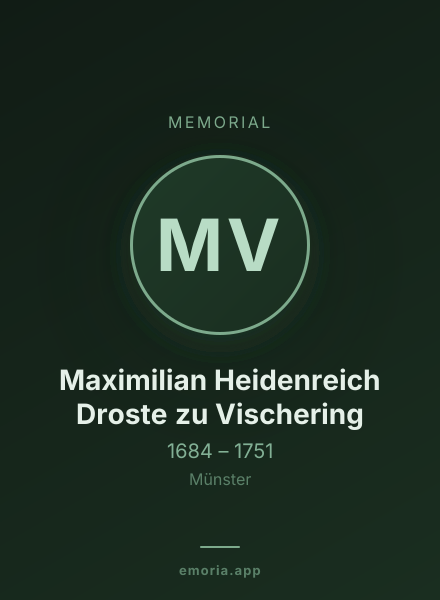 Memorial portrait of Maximilian Heidenreich Droste zu Vischering