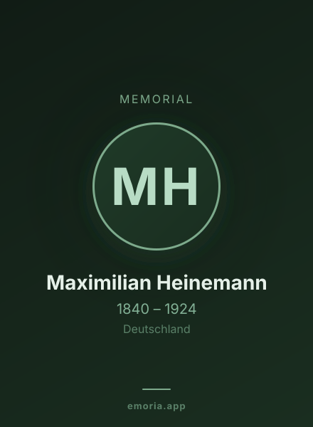 Memorial portrait of Maximilian Heinemann