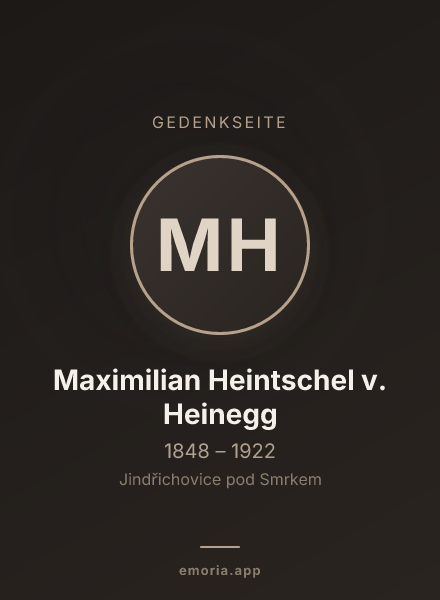 Gedenkportrait von Maximilian Heintschel v. Heinegg