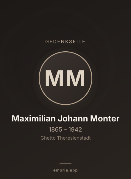 Gedenkportrait von Maximilian Johann Monter