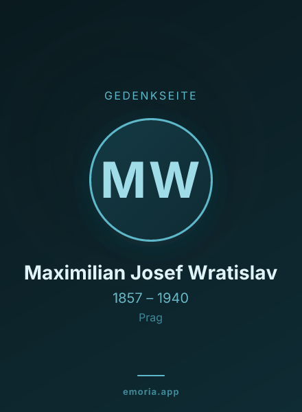 Gedenkportrait von Maximilian Josef Wratislav