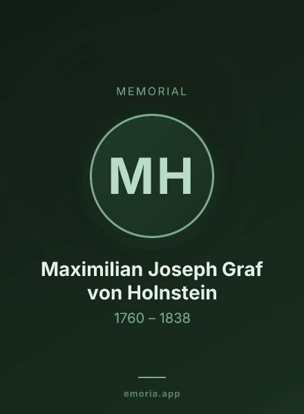 Memorial portrait of Maximilian Joseph Graf von Holnstein