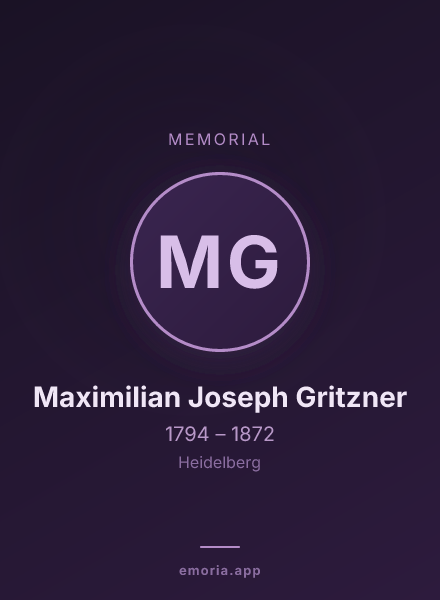 Memorial portrait of Maximilian Joseph Gritzner
