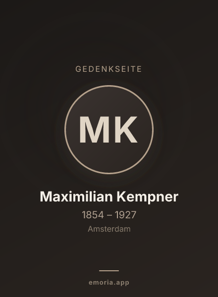 Gedenkportrait von Maximilian Kempner