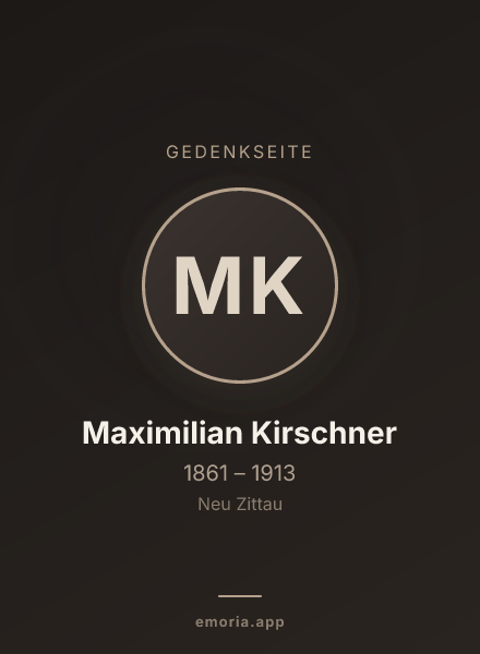 Gedenkportrait von Maximilian Kirschner