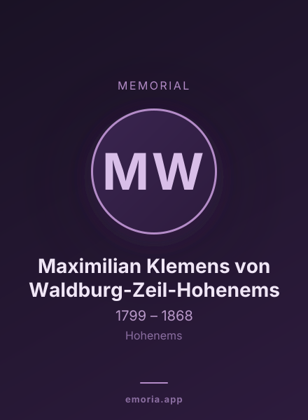 Memorial portrait of Maximilian Klemens von Waldburg-Zeil-Hohenems