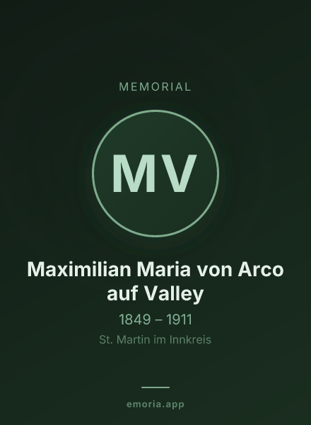 Memorial portrait of Maximilian Maria von Arco auf Valley