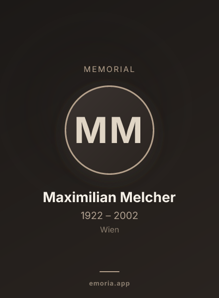 Memorial portrait of Maximilian Melcher