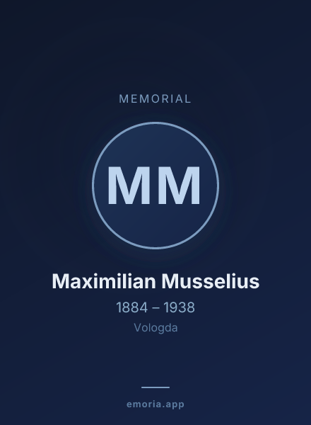 Memorial portrait of Maximilian Musselius