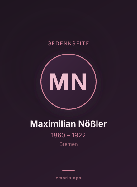 Gedenkportrait von Maximilian Nößler