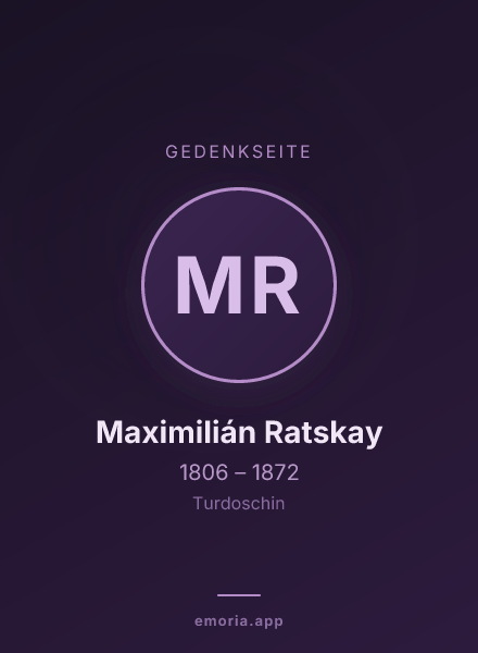 Gedenkportrait von Maximilián Ratskay