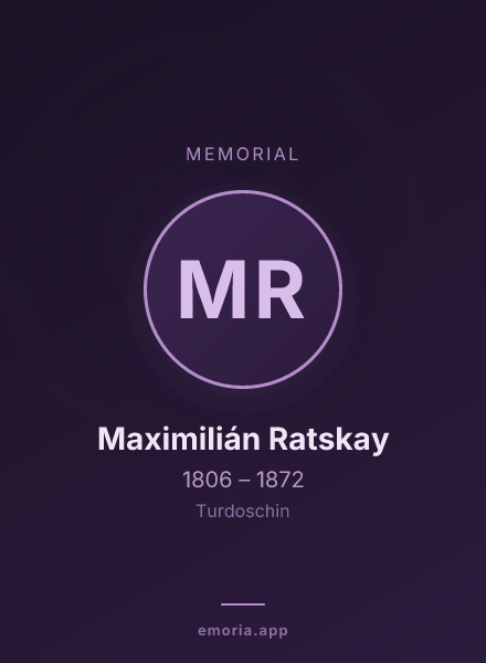 Memorial portrait of Maximilián Ratskay