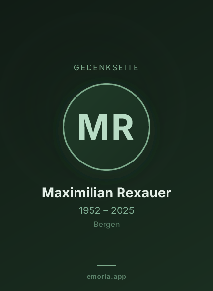Gedenkportrait von Maximilian Rexauer