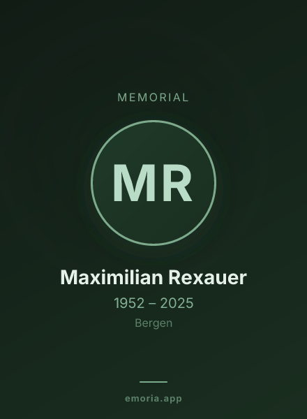 Memorial portrait of Maximilian Rexauer