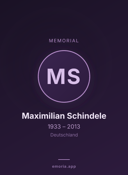 Memorial portrait of Maximilian Schindele