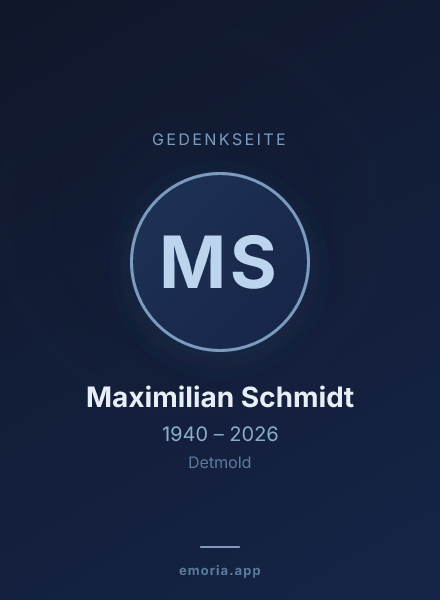Gedenkportrait von Maximilian Schmidt