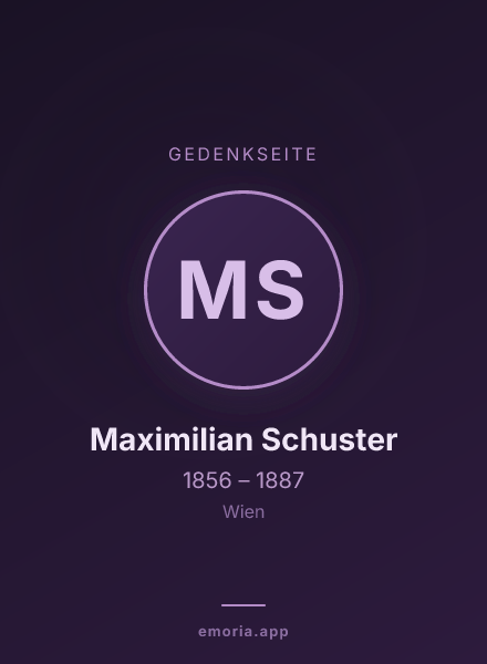 Gedenkportrait von Maximilian Schuster
