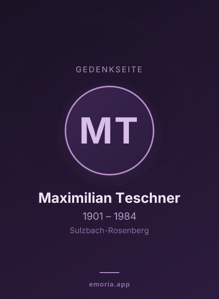 Gedenkportrait von Maximilian Teschner