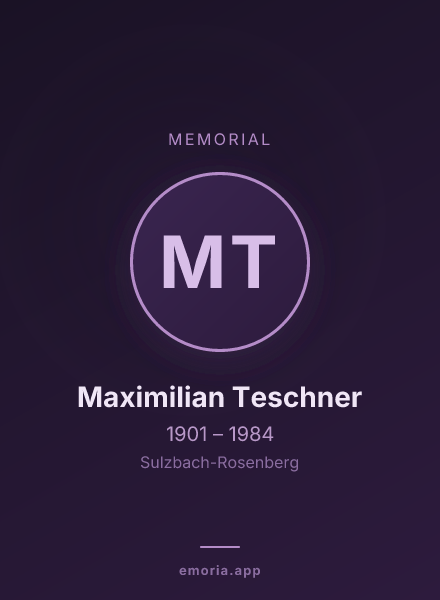 Memorial portrait of Maximilian Teschner