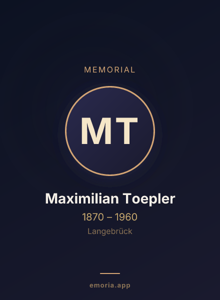Memorial portrait of Maximilian Toepler