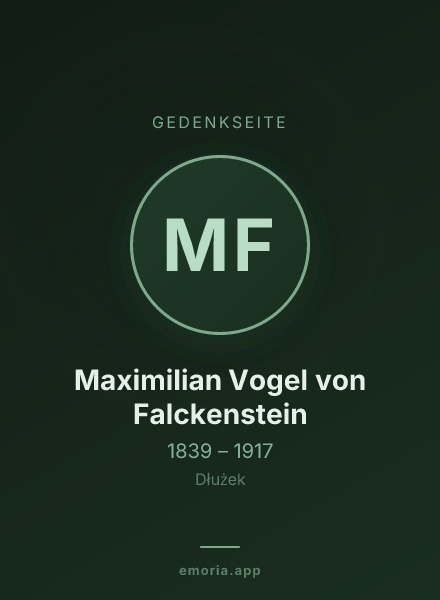 Gedenkportrait von Maximilian Vogel von Falckenstein