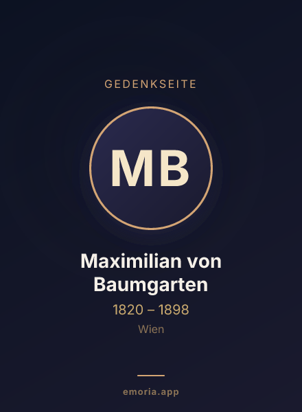 Gedenkportrait von Maximilian von Baumgarten