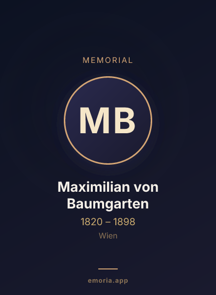Memorial portrait of Maximilian von Baumgarten