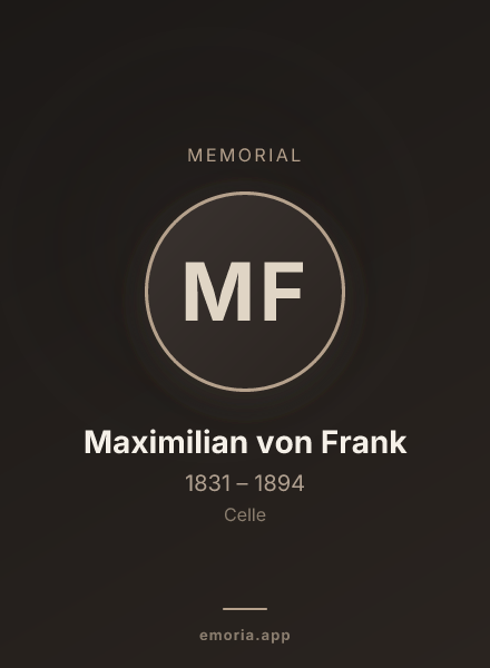 Memorial portrait of Maximilian von Frank