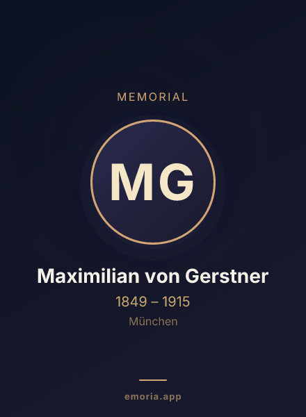 Memorial portrait of Maximilian von Gerstner