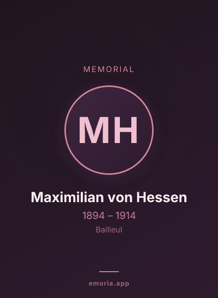 Memorial portrait of Maximilian von Hessen