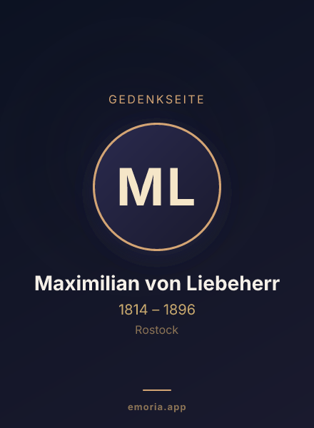 Gedenkportrait von Maximilian von Liebeherr